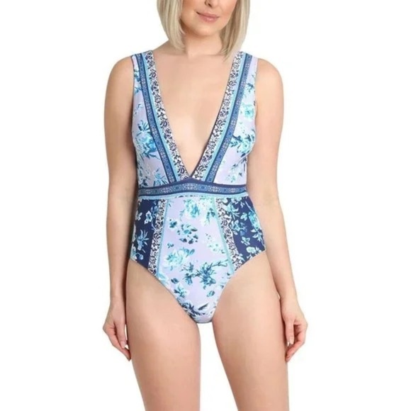 Nanette Lepore Priya Plunge One Piece NWT - Picture 4 of 11